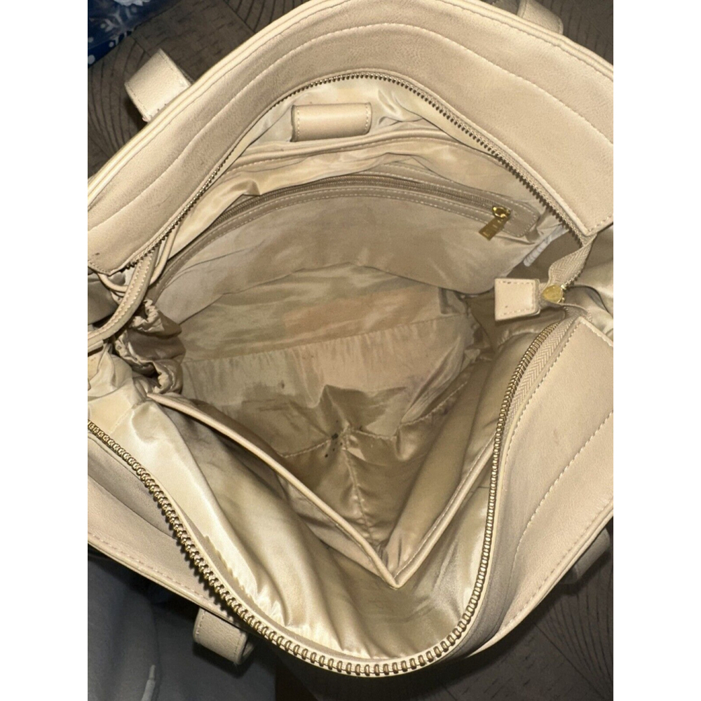 Fawn Design The Tote Bag Purse Stylish For Work Or Diaper Bag Faux Leather Gray - Picture 9 of 13